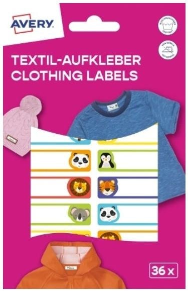 Zdesign Clothing Stickers - 46x13mm, 2 sheets of 36 pieces each