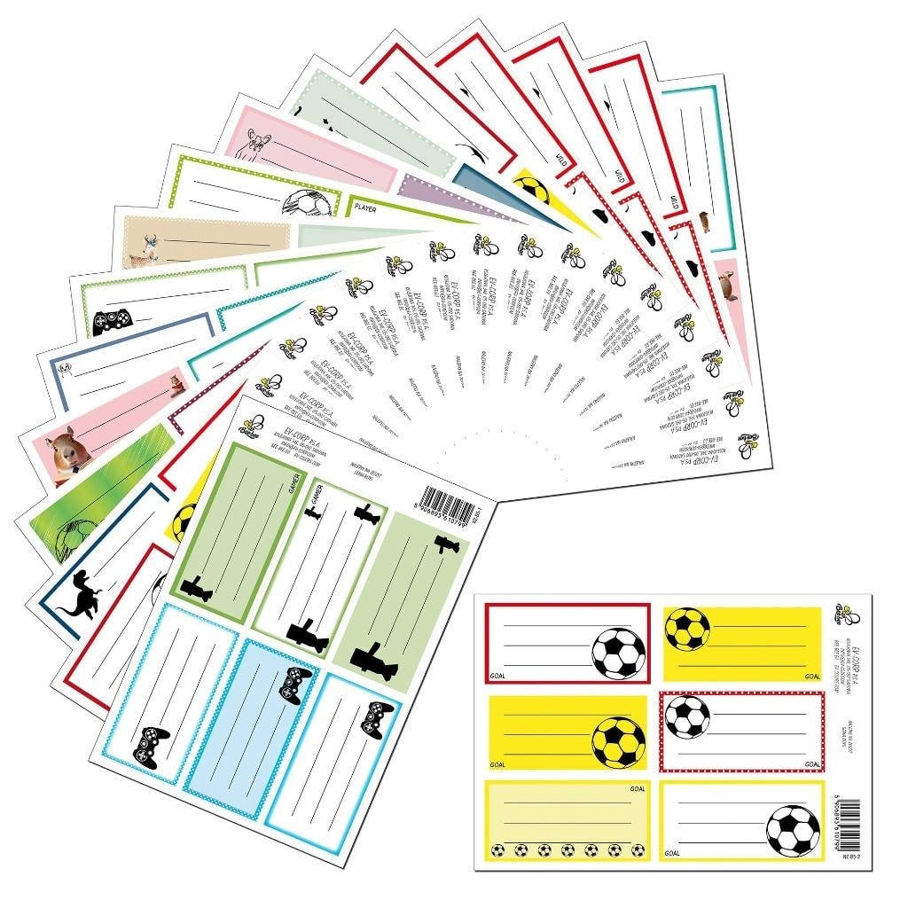 Bee-bee Stickers for notebooks Boys mix - 25 pieces creative designs