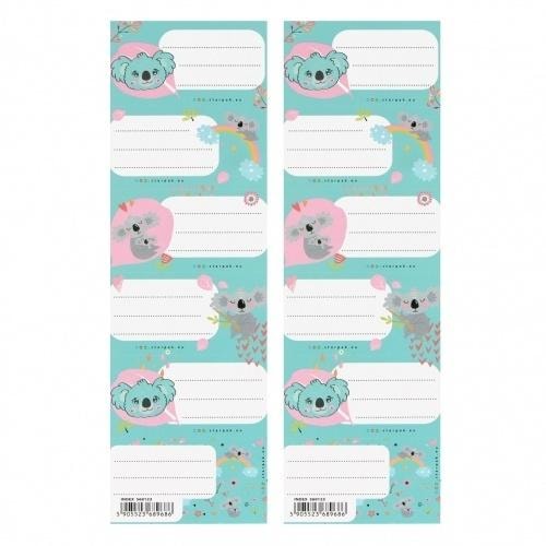 STARPAK Koala Notebook Stickers - 25 pieces, perfect for school