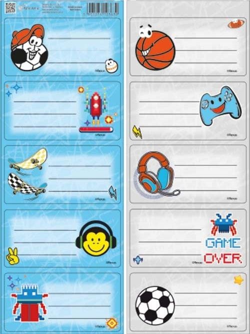 Stickers for notebooks stripe No name - Boy motifs