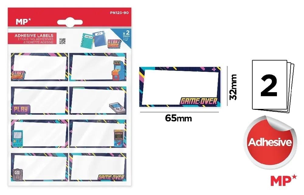 Stickers for notebooks Start Game - add gaming style to school