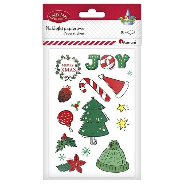 Paper stickers - 11 designs, 110 pieces - ideal for decoration