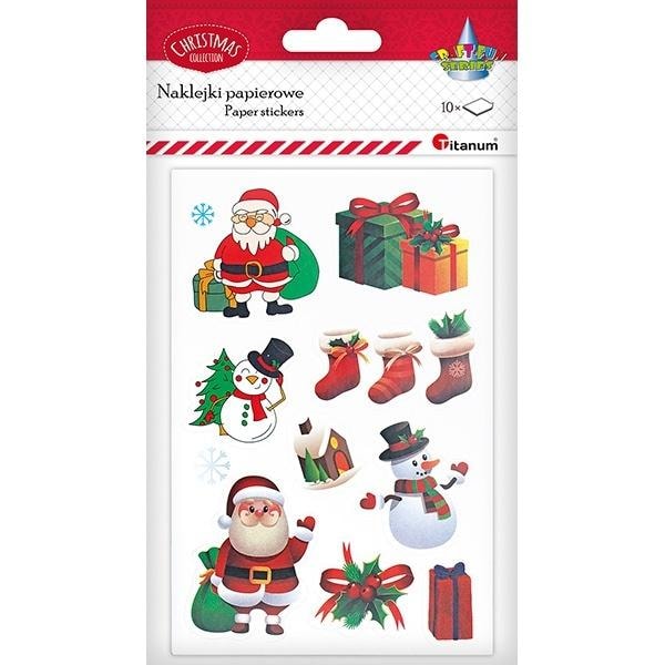 Paper stickers - 9 designs, 90 pieces - perfect for decoration