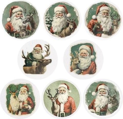 Titanum Paper stickers on tape Santa Claus vintage 500 pieces - perfect for Christmas