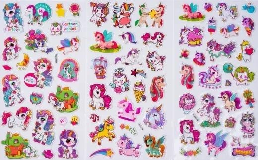 Fandy Plastic stickers MIX - 6 pieces of creative fun
