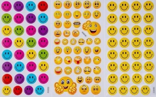 Fandy Plastic Stickers MIX - 6 pieces creative designs