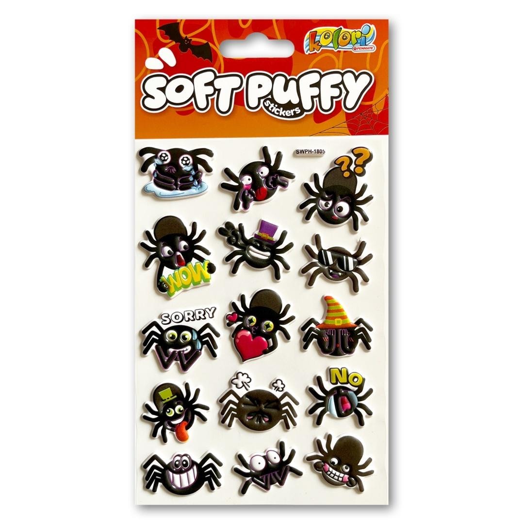 Penmate Puffy Stickers Spiders - Soft stickers for decoration