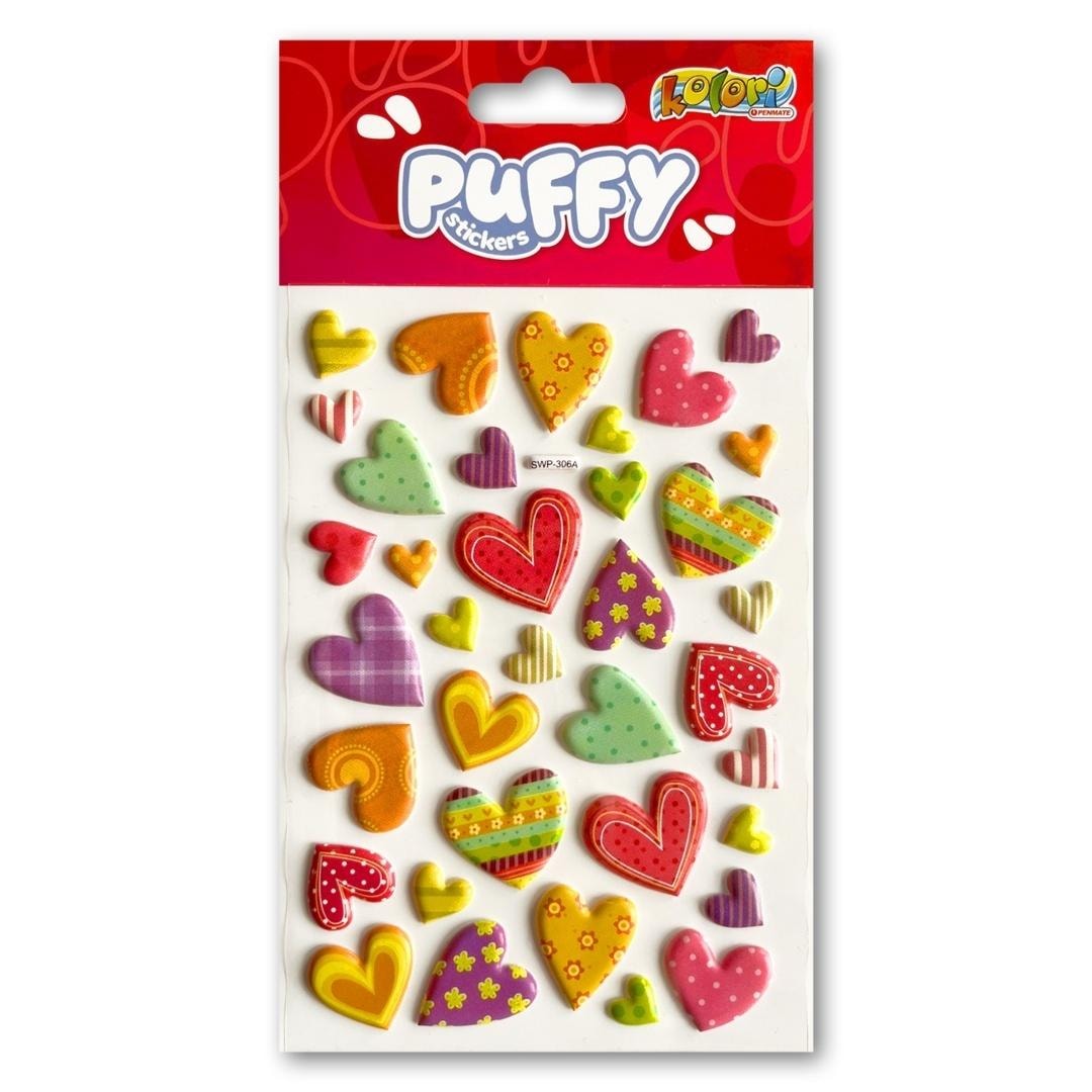 Puffy Stickers Valentines - ideal for decorating cards and gifts