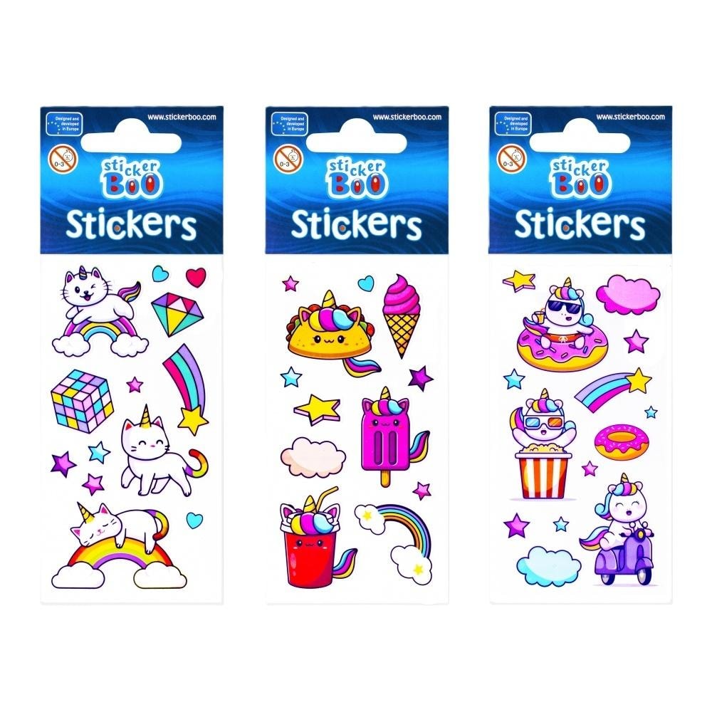 Naklejki Sticker Boo z motywem jednorożca mix wzorów