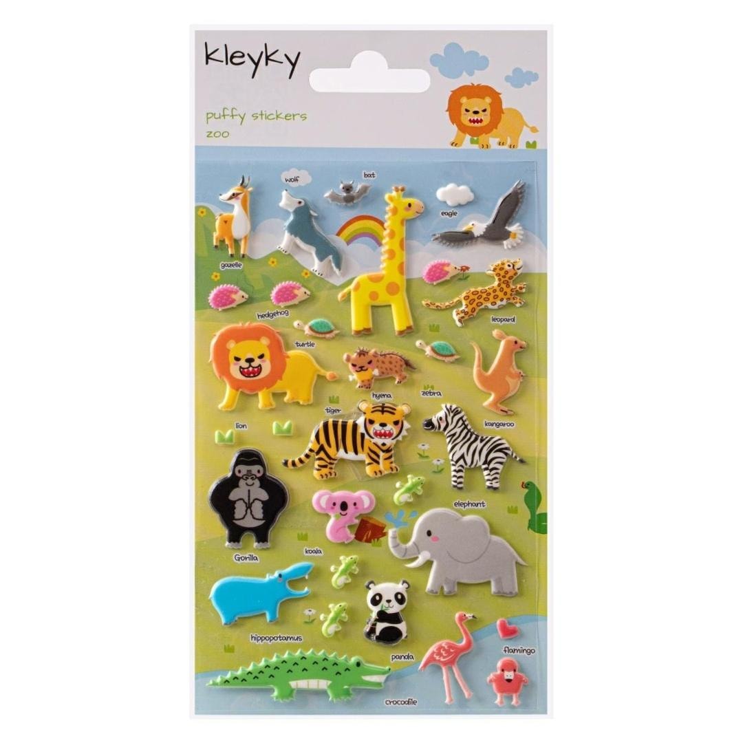 Kleyky Puffy Zoo Stickers - perfect for decorating