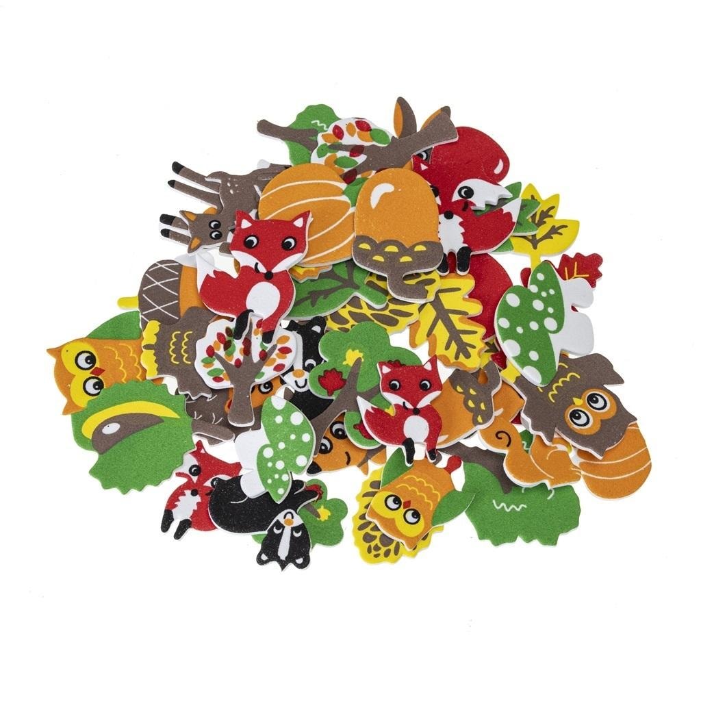 Brewis Foam stickers autumn motifs - 48 pieces of creative fun