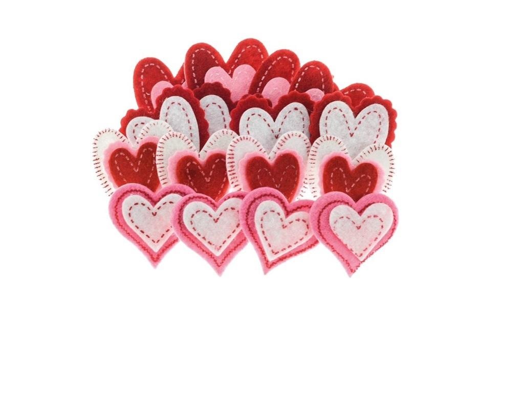 Foam stickers hearts 16 pieces - ideal for decoration
