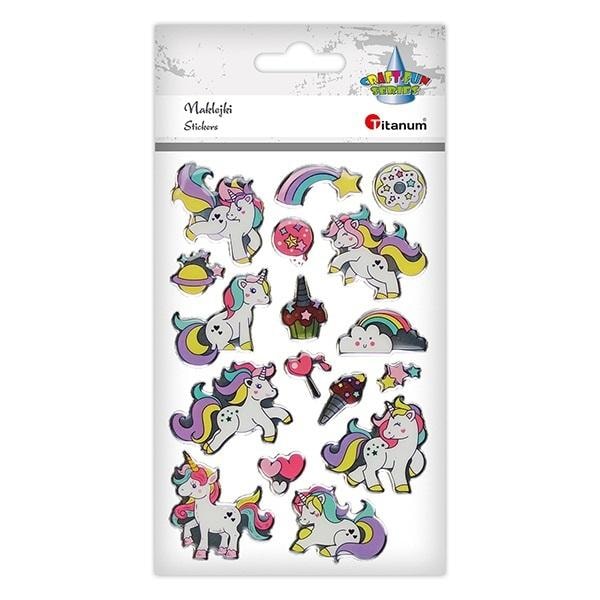 Titanum Resin Stickers Unicorns - set of 17 pieces, ideal for decoration