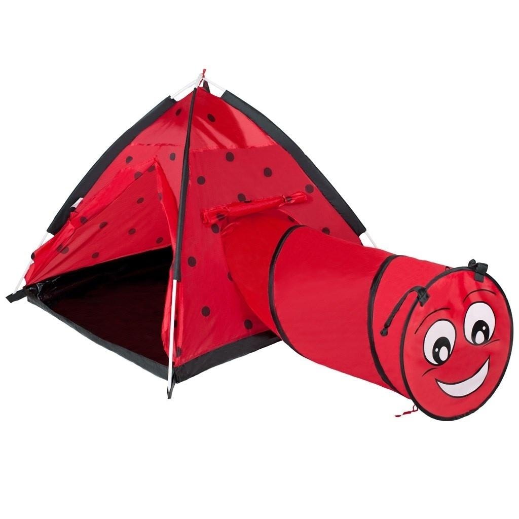 Baby Mix Tent with tunnel red - ideal for playing at home and in the garden
