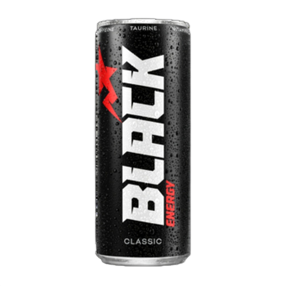 Black Energy Classic - Carbonated energy drink 250 ml for a quick boost
