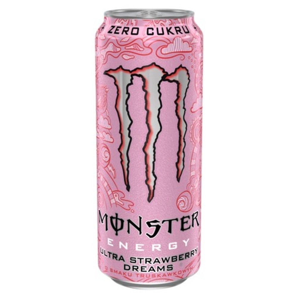 Monster Ultra Strawb - Sugar-Free Energy Drink with Strawberry Flavor 500 ml
