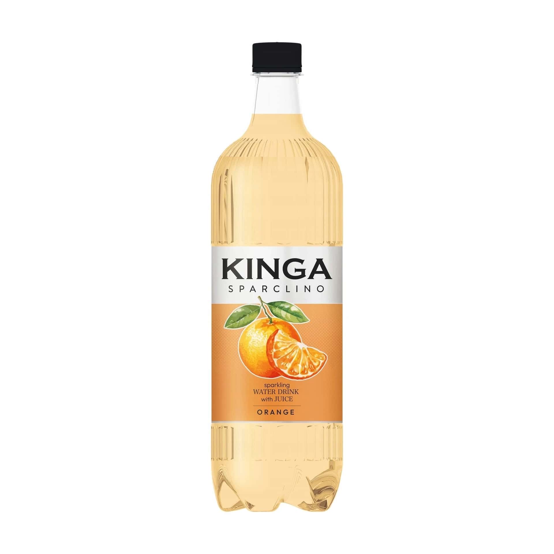 Kinga Sparclino Orange 1L - Orange flavored sparkling drink perfect for summer