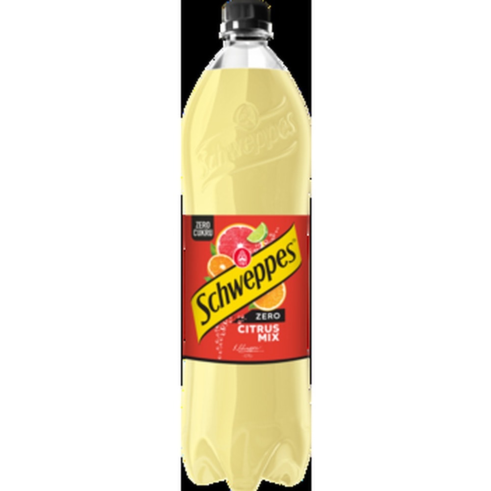 Schweppes Citrus Zero - Refreshing carbonated drink without sugar 1.35 l