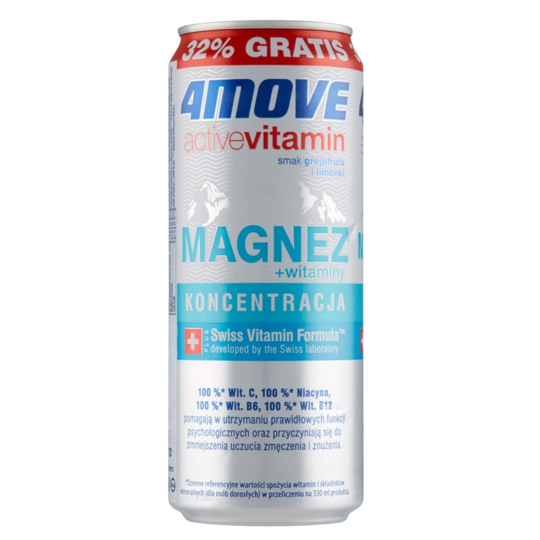 4MOVE Isotonic Drink Mag+Vit - refreshment and energy in every can!