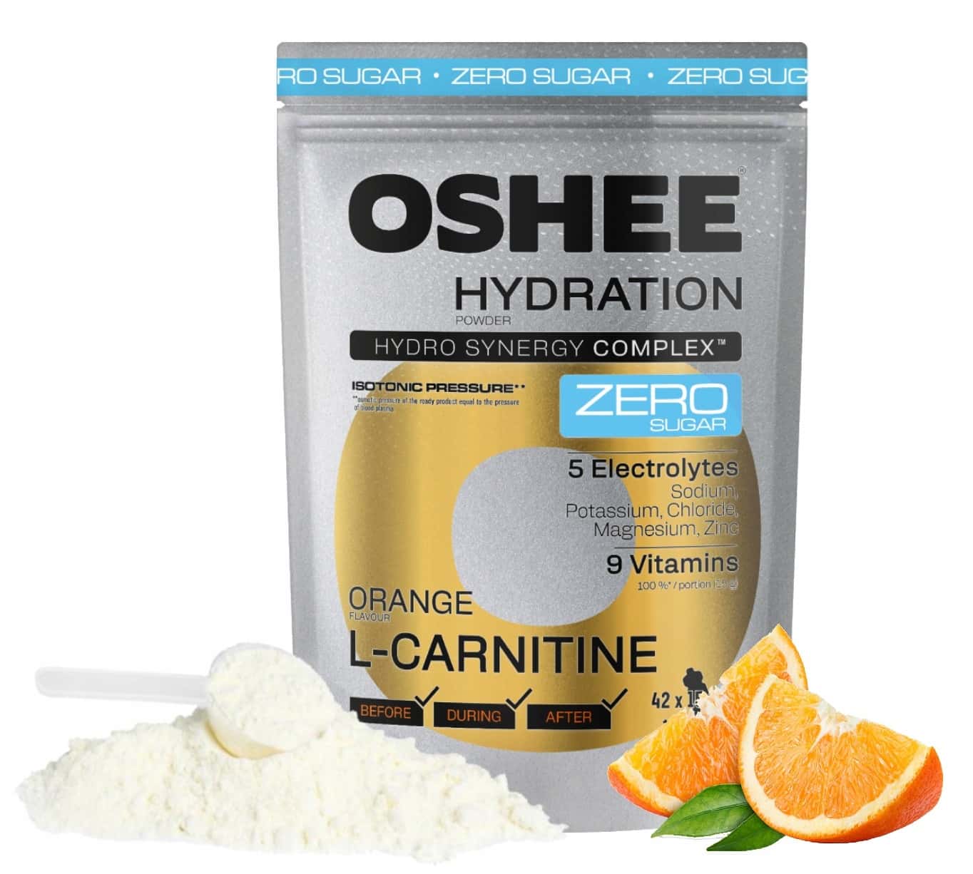 IZO. HYD. ORANGE ZERO - Isotonic drink powder sugar-free 630g - perfect for training