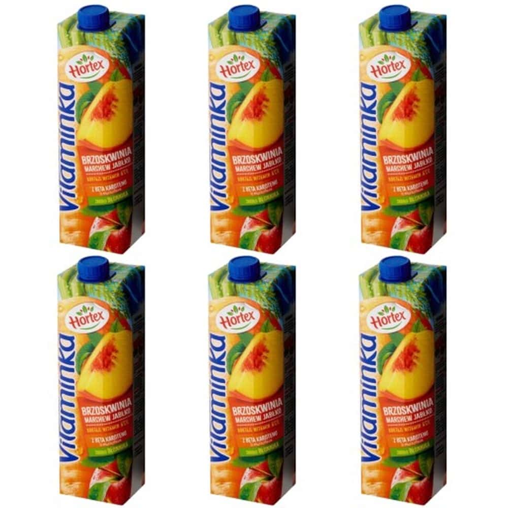 Vitaminka Apple-Carrot-Peach - Refreshing Fruit Drink 1L
