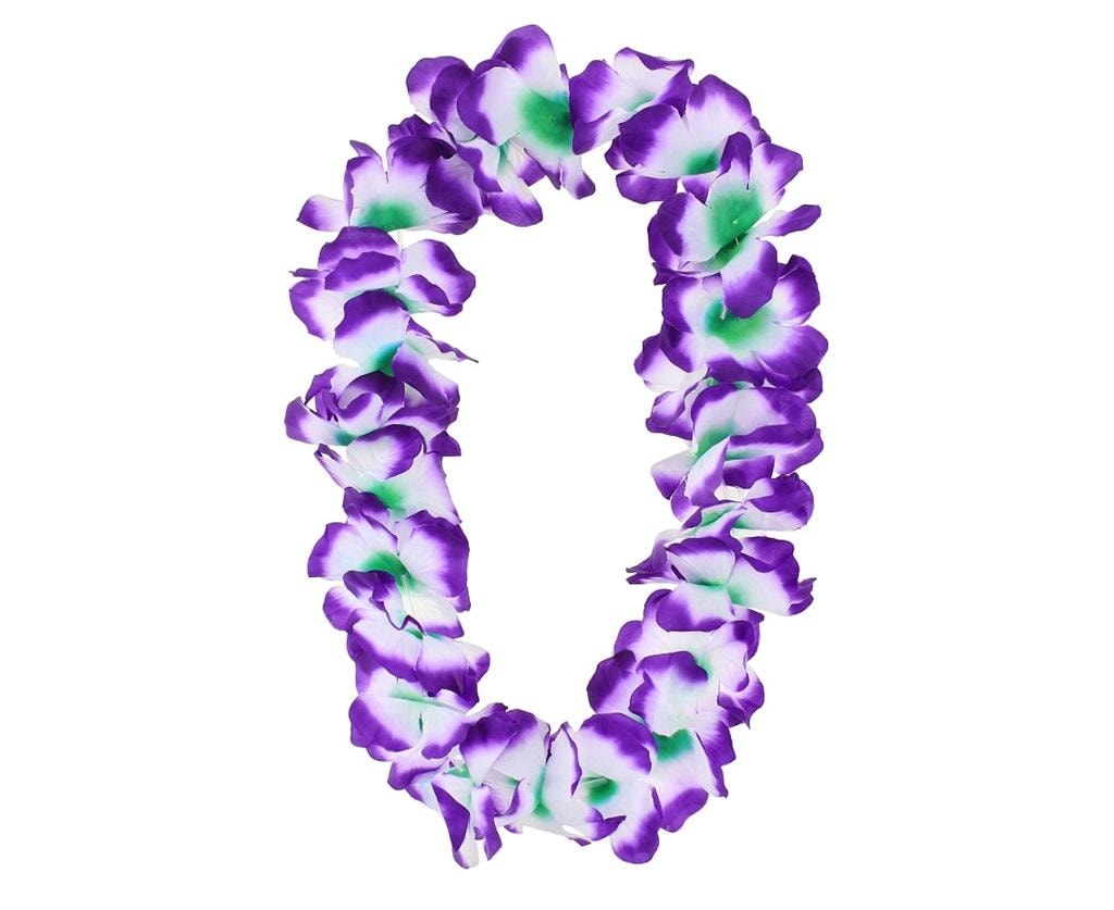 Godan Hawaiian necklace purple-white - perfect for party and festival