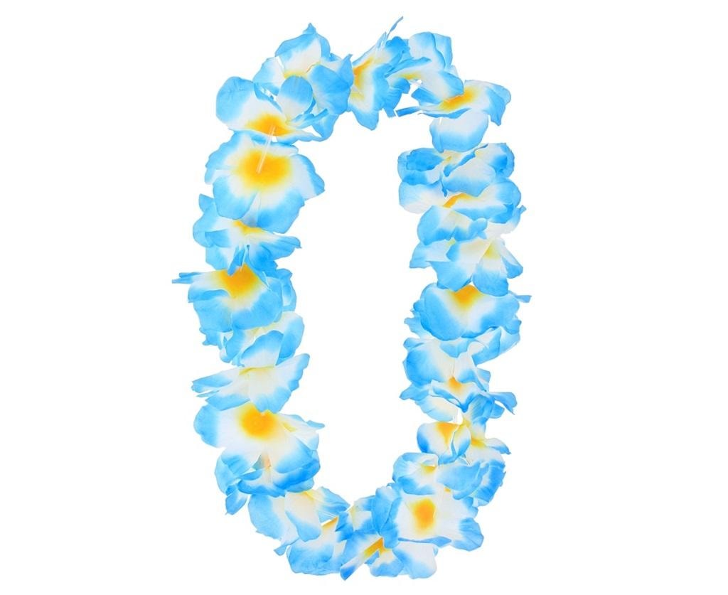 Hawaiian necklace blue and white - perfect for summer parties