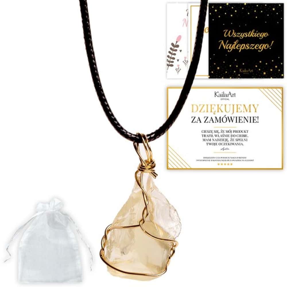 Virgo Necklace with Citrine Stone - Elegance and Harmony