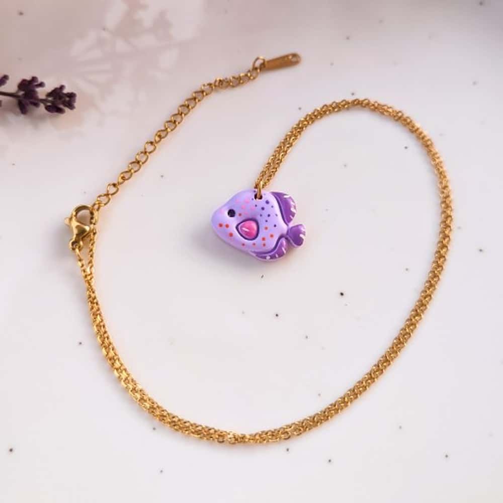 Amethyst Fish Necklace - Elegance and spirituality in one