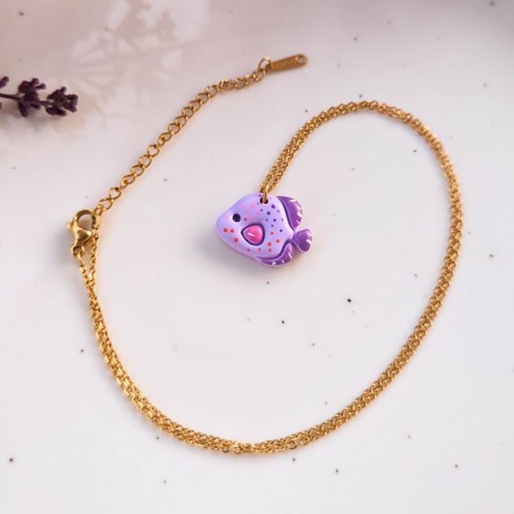 Amethyst Fish Necklace - Elegance and spirituality in one