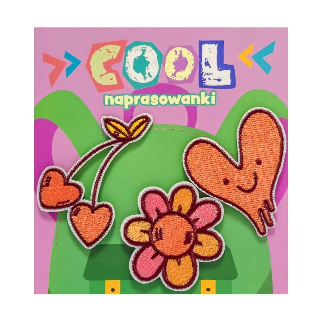 Patches / iron-on for backpack Heart - set of 3 pieces - ideal for personalization