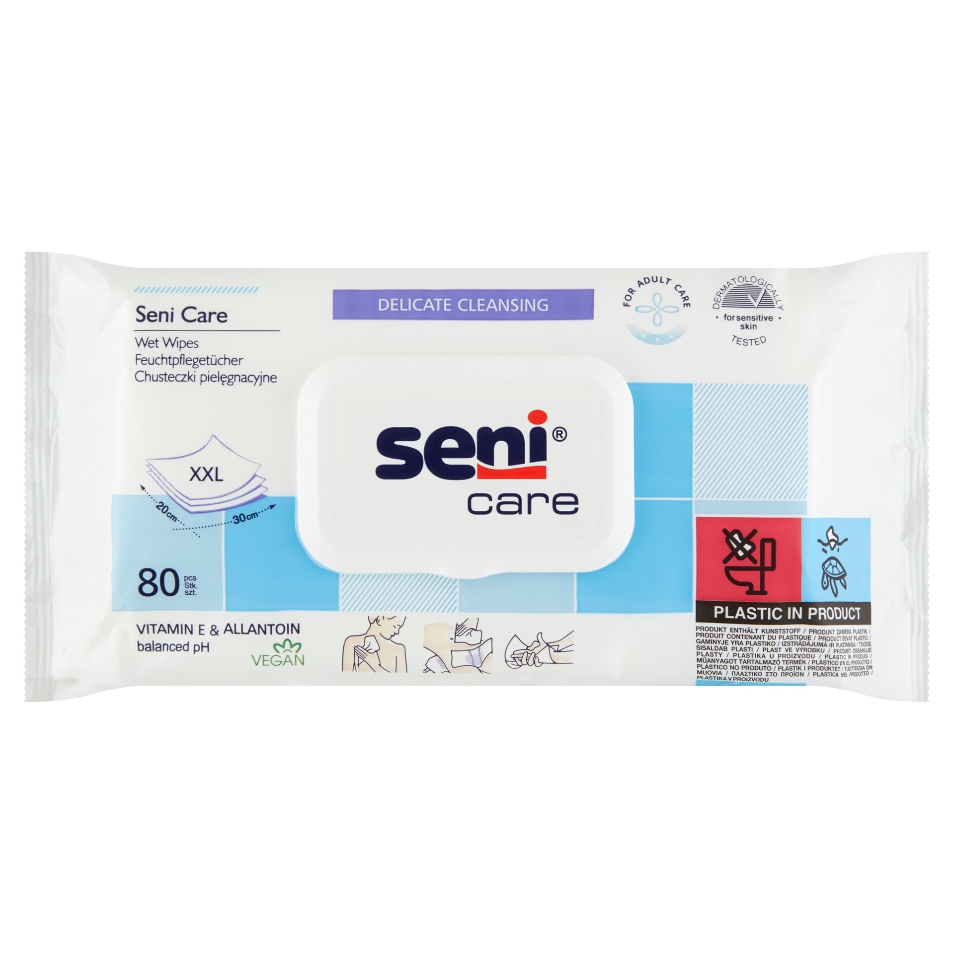 Seni Care Moistened care wipes 68 pieces - gentle hygiene