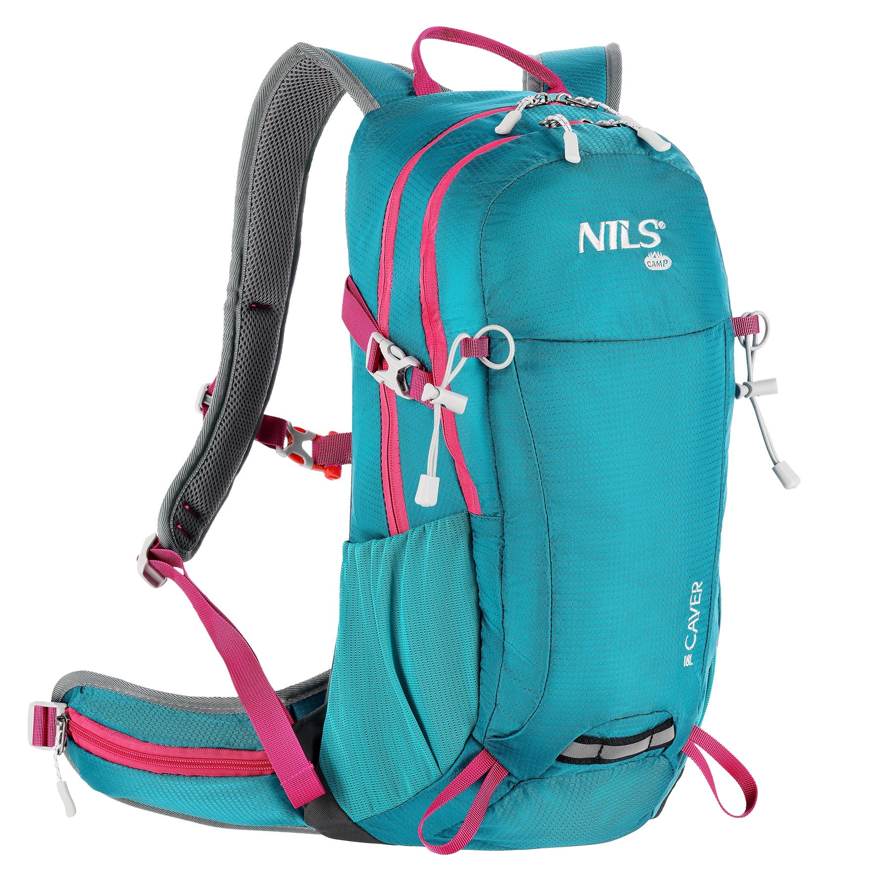 NILS CAMP Caver - Turquoise hiking backpack 18L for day trips