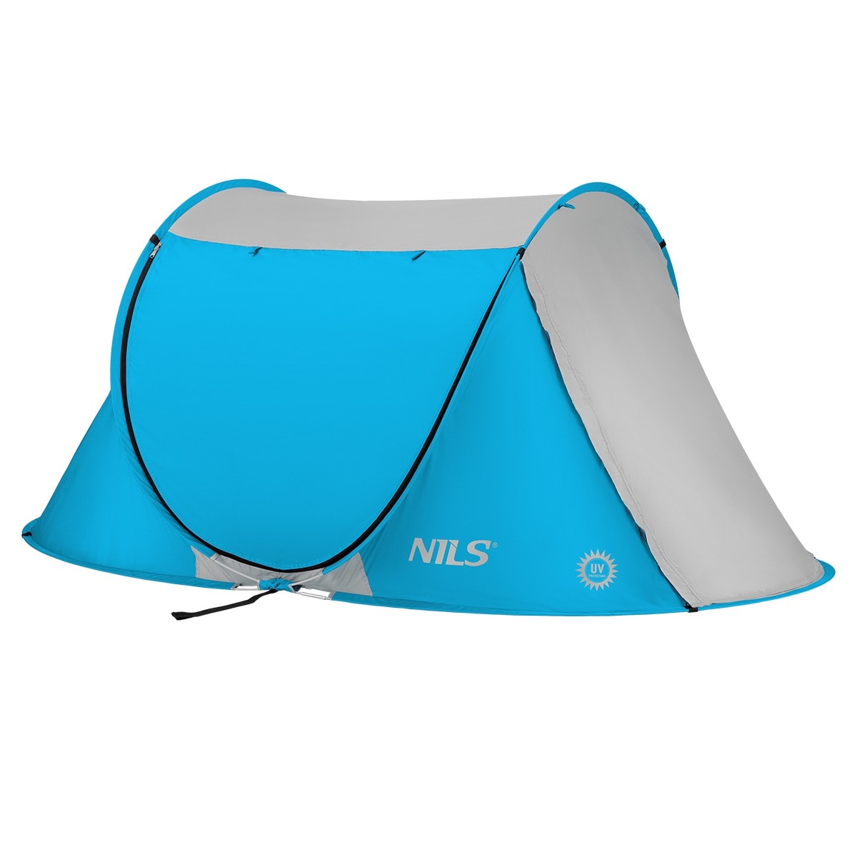 NILS Blue self-deploying beach tent - perfect for relaxing by the water