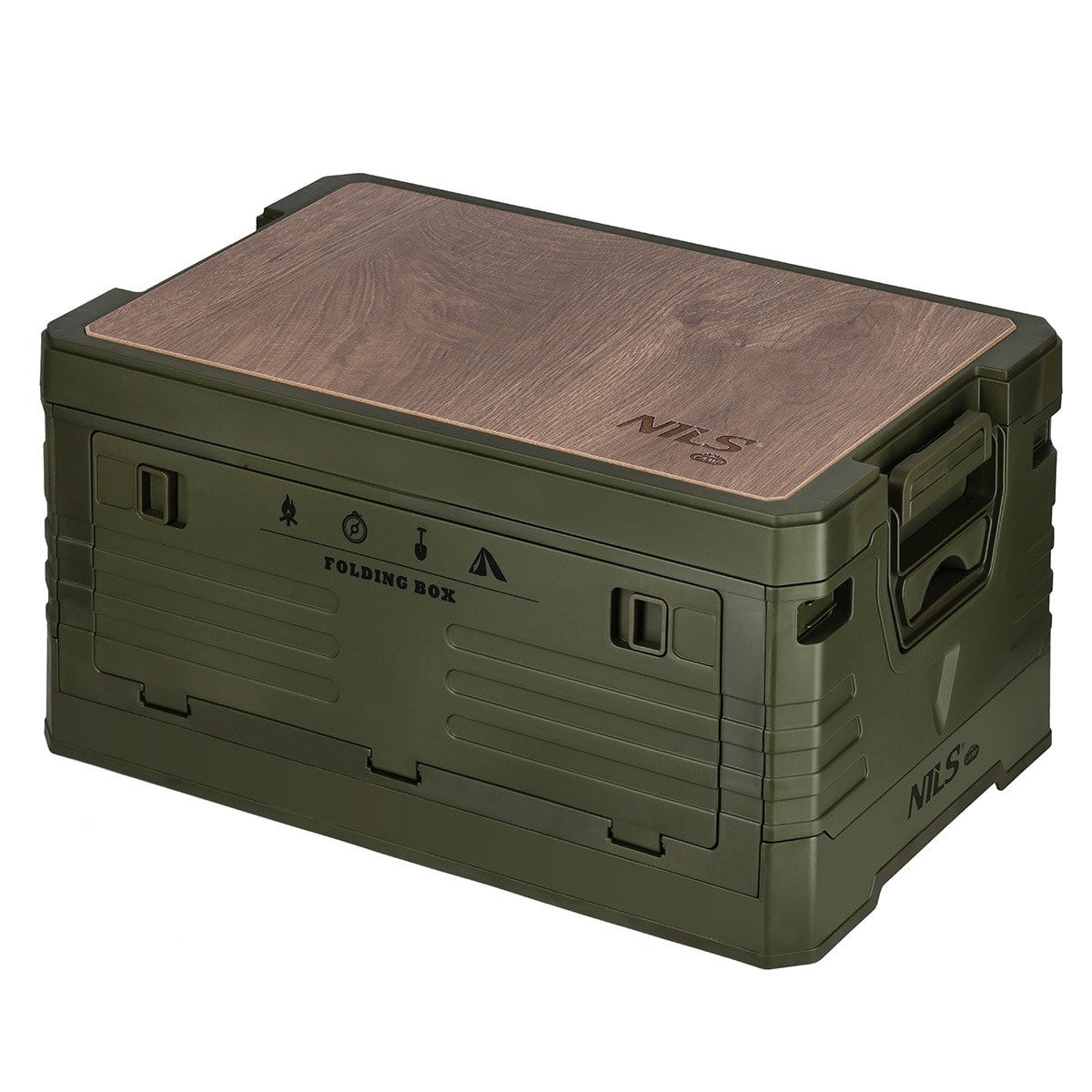 Nils Camp Foldable Camping Box with Table Function 2in1 green