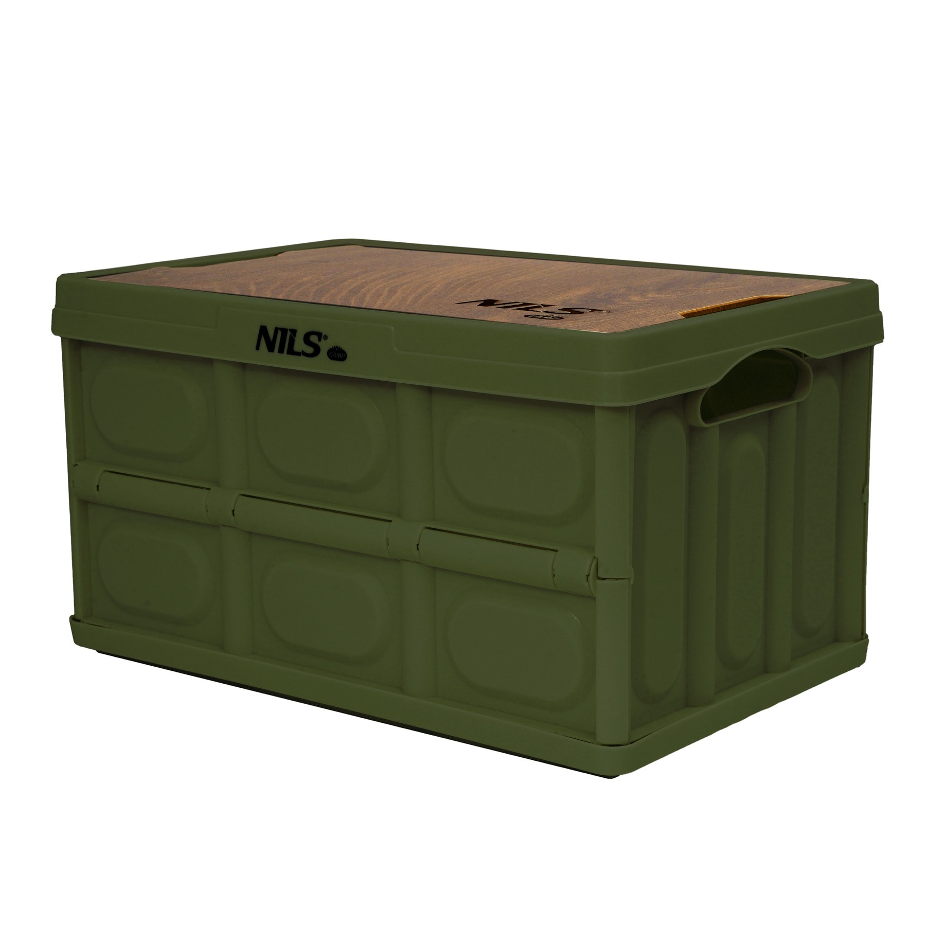 Foldable camping box green with table function 2in1 Nils Camp