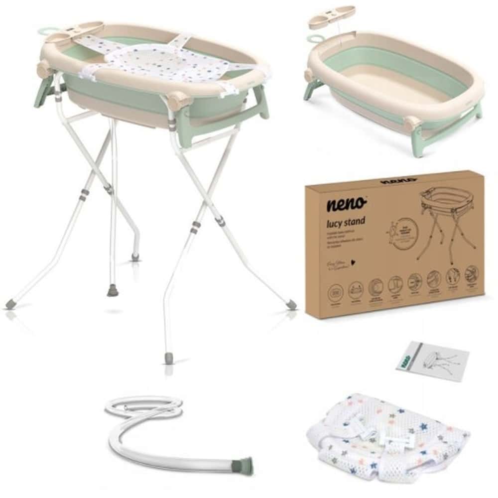 Neno Lucy foldable baby bathtub with stand - comfortable bathing for your baby