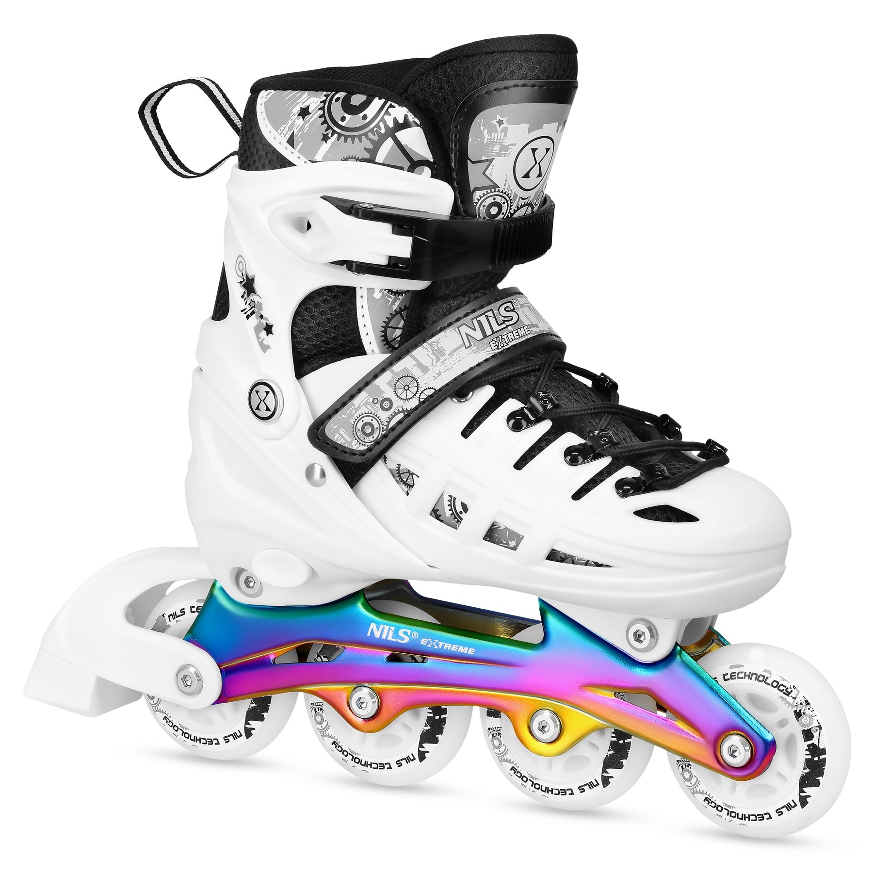 Nils Extreme NH10905 4-in-1 LED Inline skates white - perfect as a gift!