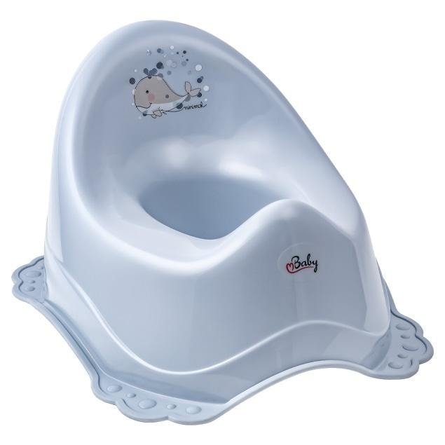 Maltex Whale Minimal potty satin blue - comfort and safety for your child