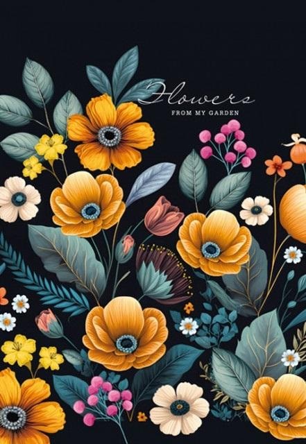 Notebook 105x165/64K lined flowers FRESH - ideal for school and office