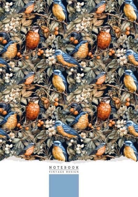 Fresh Notebook 145x197/64K lined birds - ideal for notes