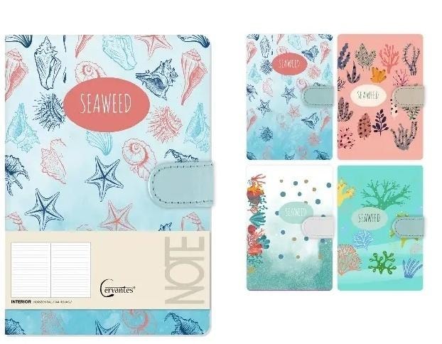 Cervantes A5 notebook lined 144 pages with magnet MIX designs