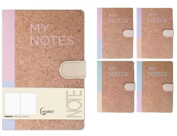 A5 lined notebook 144 pages with magnetic closure MIX designs - ideal for notes