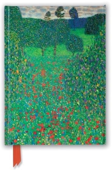 Flame Tree A5 Lined Notebook Poppy Field Gustav Klimt