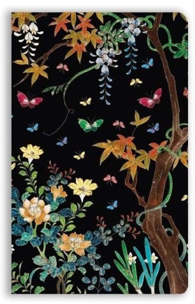 B6 Notebook BR Line Flowers and Butterflies Ashmolean - ideal for note-taking