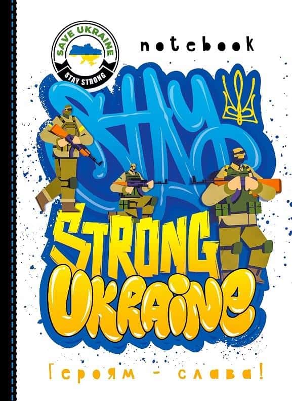 TW Strong A5 Decorative notebook 64 sheets squared We support Ukraine