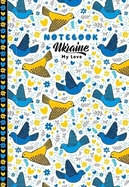 Decorative notebook A6/64K checkered TW Doves FRESH - ideal for notes