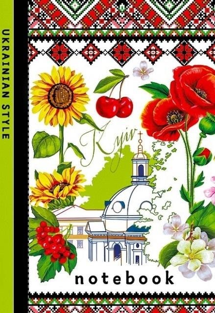 Decorative notebook A6/64K grid TW Flowers FRESH - ideal for taking notes