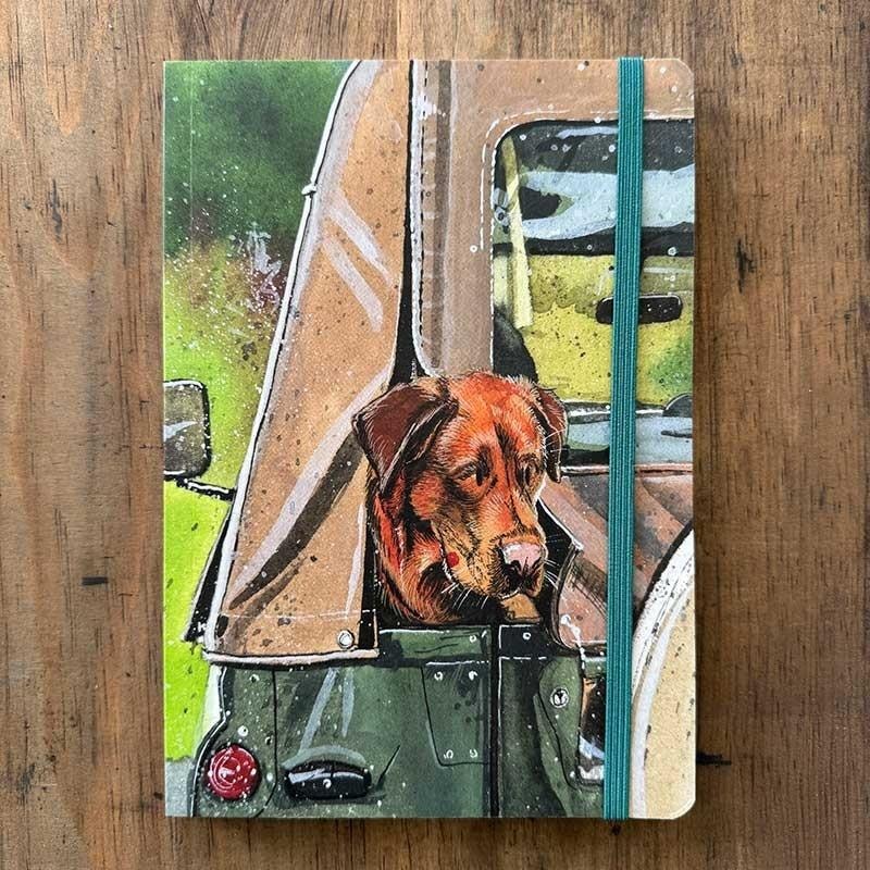 Alex Clark A5 Notebook with elastic band - Rudy Labrador ideal for school