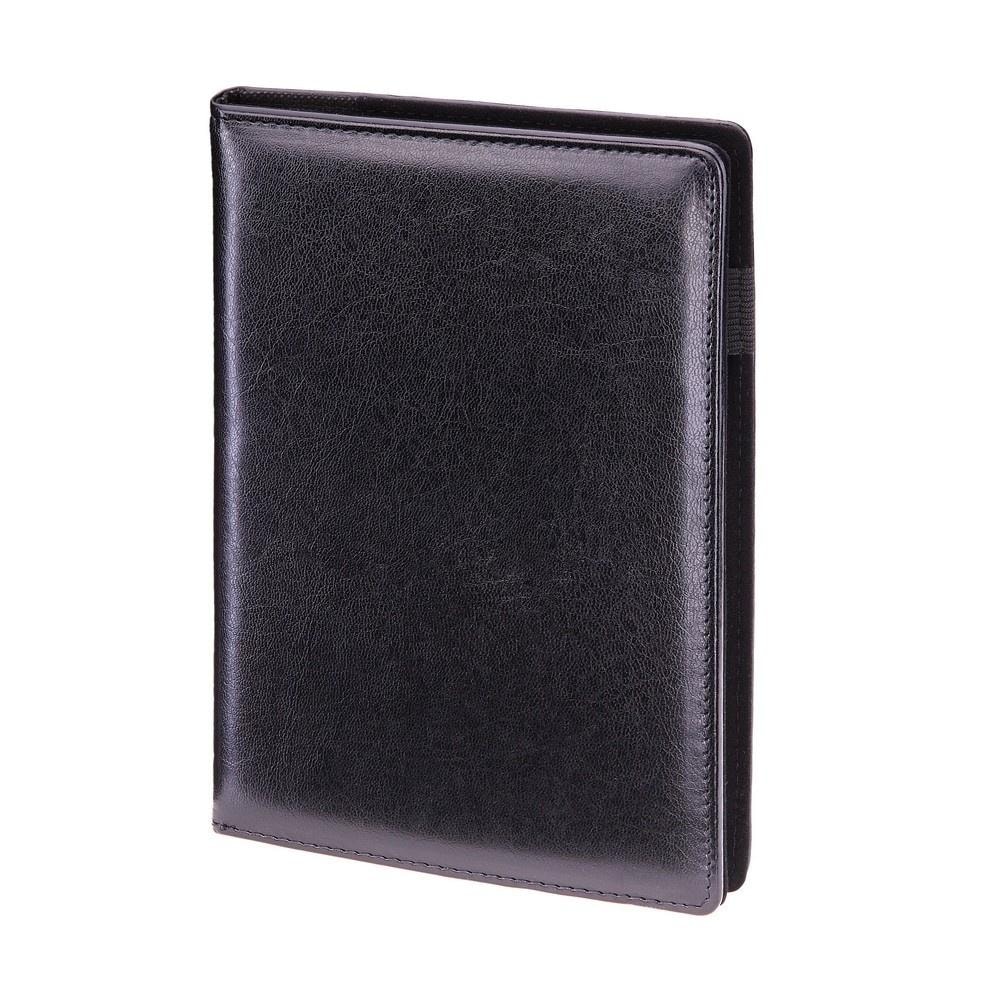 A4 Notebook with replaceable insert and elastic band, black - ideal for note-taking